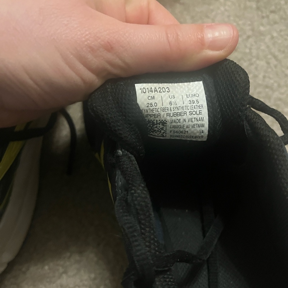 ASICS Navy and Yellow Athletic Sneakers - Picture 5 of 7